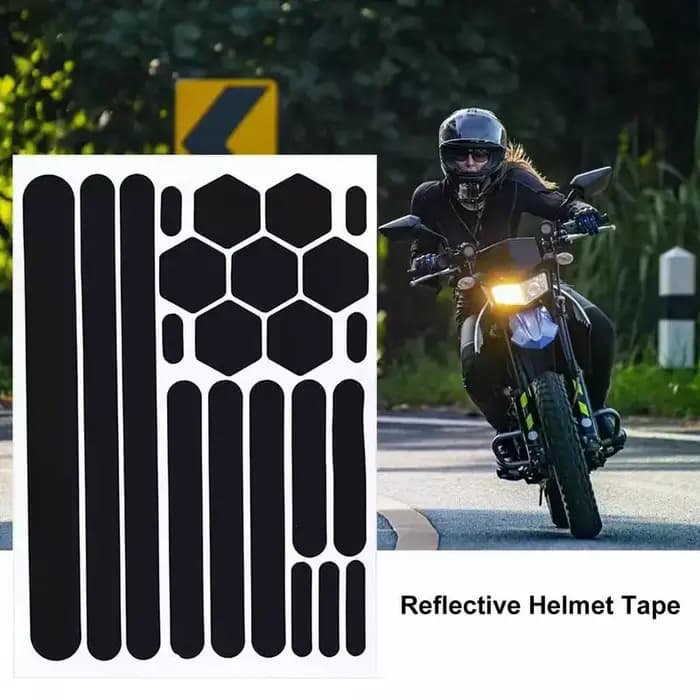 Autocollants réfléchissants pour casques de moto
