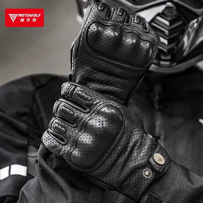Motowolf été Moto gants en cuir
