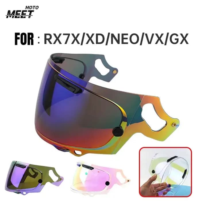 Pour lentilles de casque ARAI galvanisées transparentes