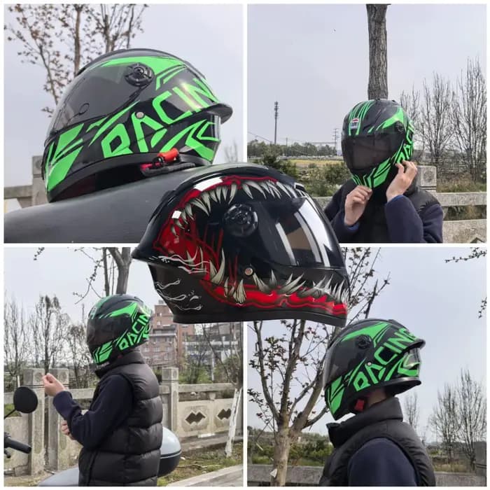 Nouveau casque intégral pour enfants Kart Locomotive Cool