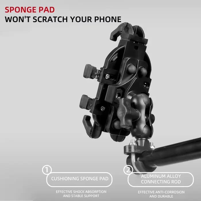 Support de téléphone antichoc pour moto