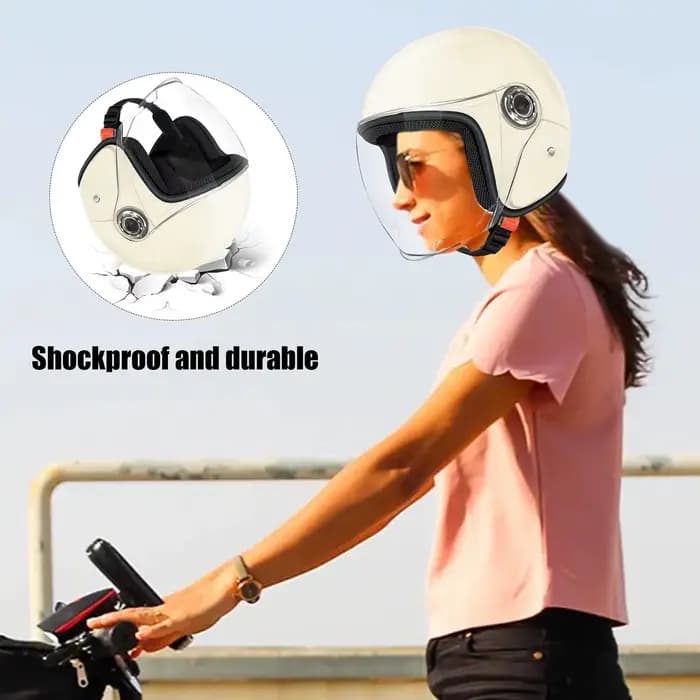 Casque de moto léger, visage ouvert