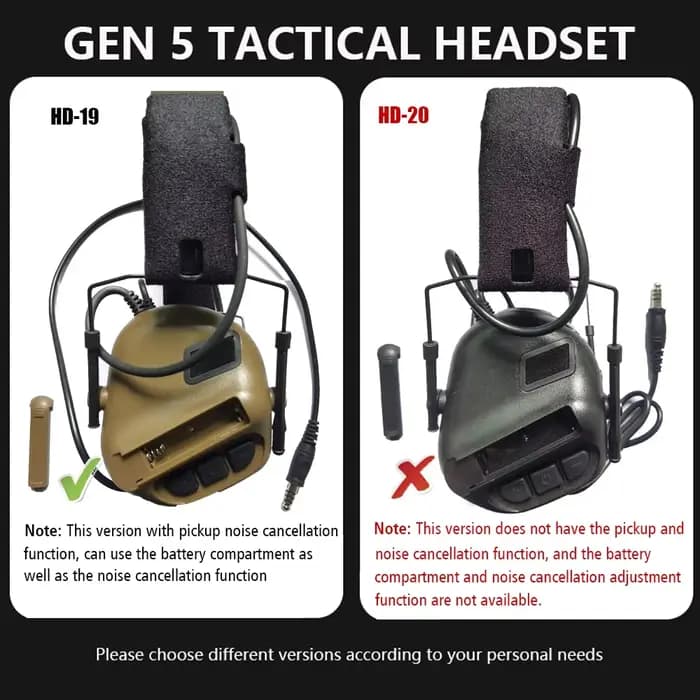GEN 5 casque tactique militaire chasse tir suppression du bruit