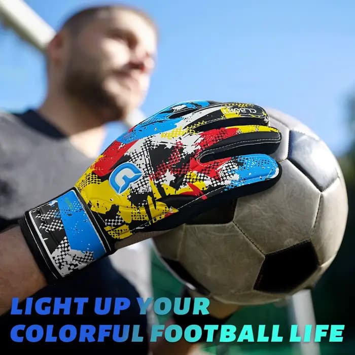 Gants de gardien de but de football, gants de gardien de but de style graffiti avec forte adhérence, gants de football antidérapants