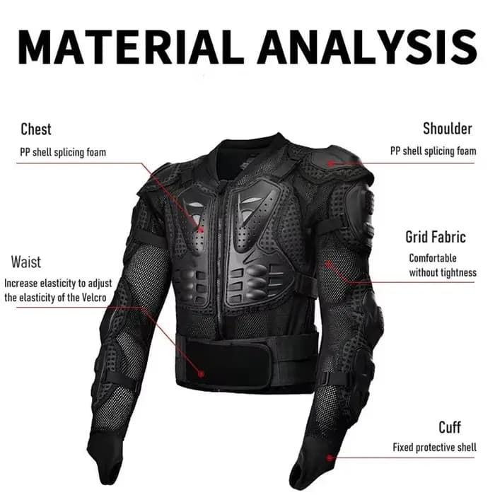 Veste de moto unisexe, équipement de motocross durable et confortable