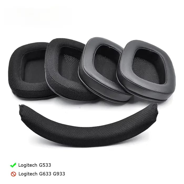 Coussinets d'oreille avec bandeau pour casque de jeu sans fil Logitech G533 G 533
