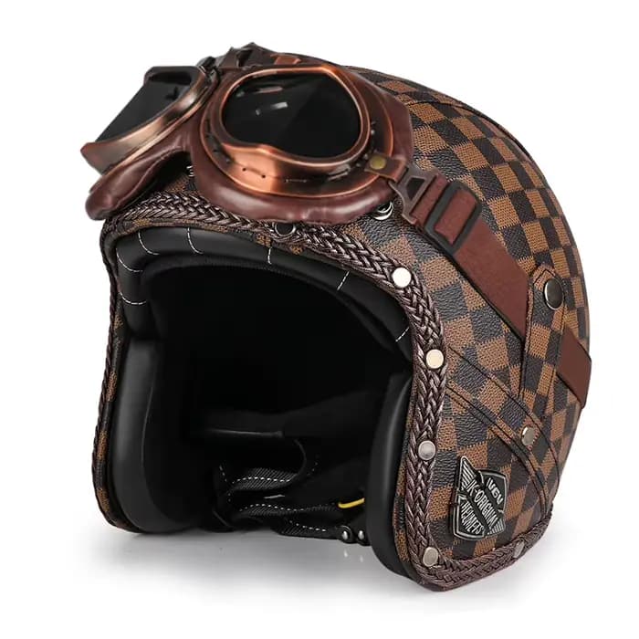 Casque de moto rétro amovible Masque Cruiser 3/4