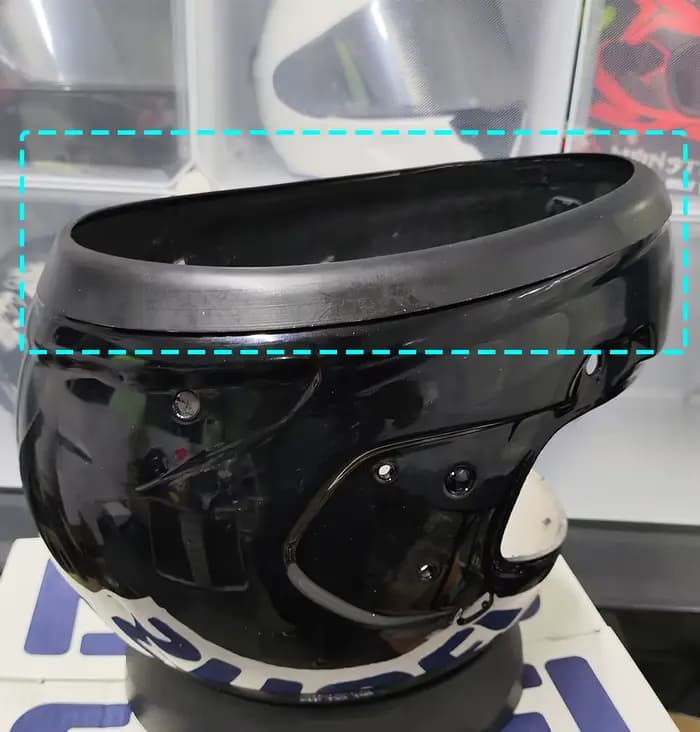 Bande de protection en caoutchouc pour fond de casque ARAI RX7X