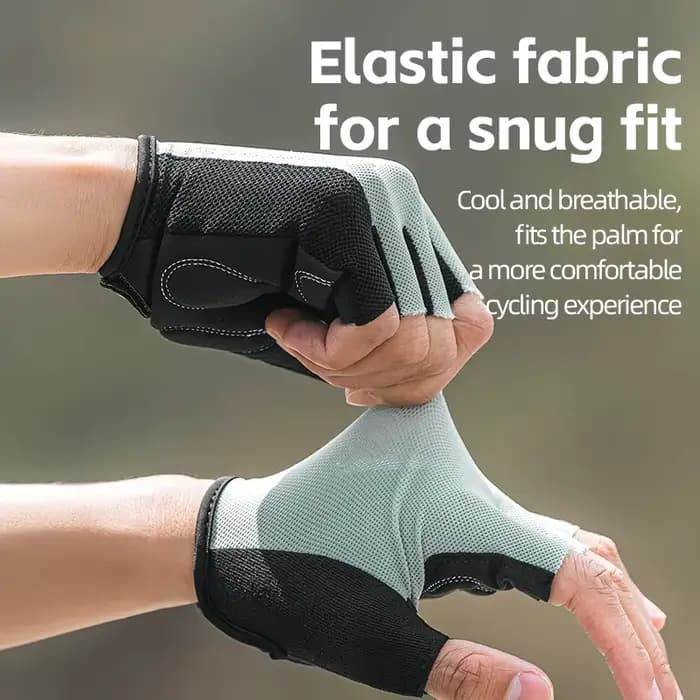ROCKBROS gants de vélo demi doigt été respirant anti-dérapant SBR Pad antichoc vtt route