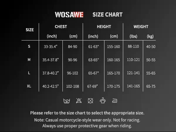 WOSAWE – veste de moto pour femmes
