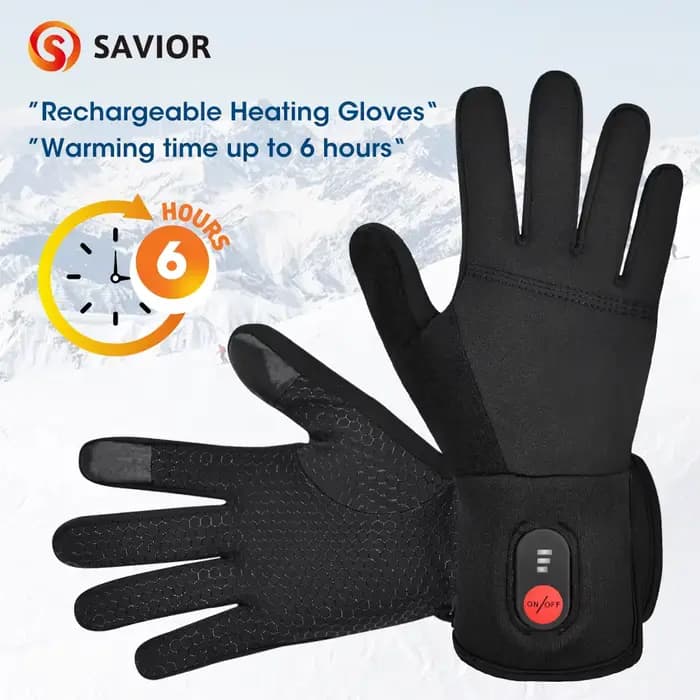 Gants de moto thermiques rechargeables pour hommes et femmes