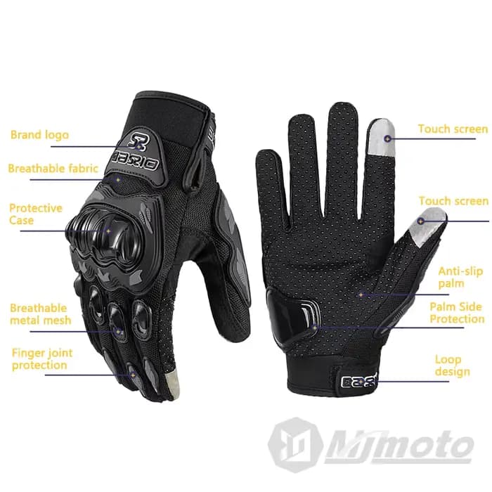Gants de moto en maille respirante pour hommes et femmes