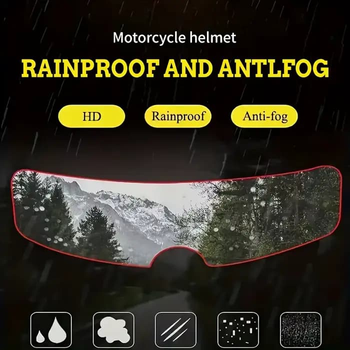 Verre de casque de moto Anti-pluie pour voitures