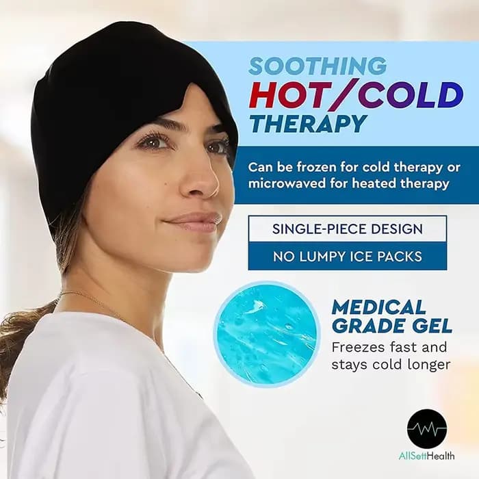 Pack d'enveloppement de tête de glace froide en Gel de Migraine