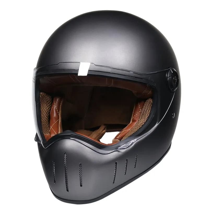 Thompson-Casque de moto intégral, casque de moto vintage, casque rétro Chopper, ent.com