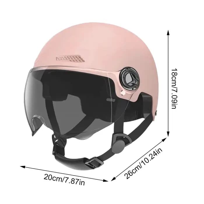 Demi-casque pour adultes avec lunettes de protection pour moto