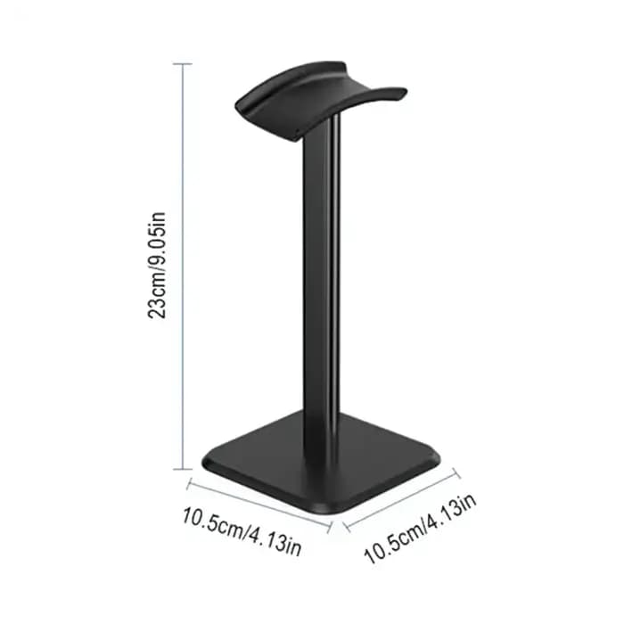 Support universel noir en alliage d'aluminium pour casque – Support de bureau durable pour casque de jeu – Accessoire multimédia pour écouteurs