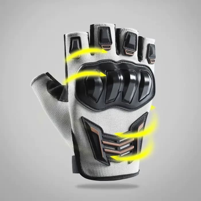 Gants de moto d'été à demi-doigts