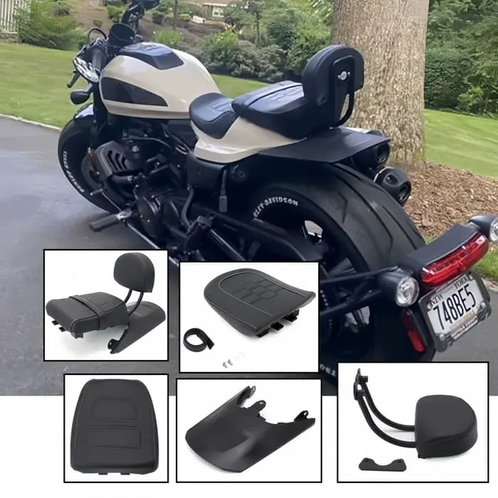 Pour Harley Sportster S 1250 RH1250S 2021 2022 2023 NOUVEAU Kit de Selle Arrière avec Dossier Passager Sundowner pour Moto