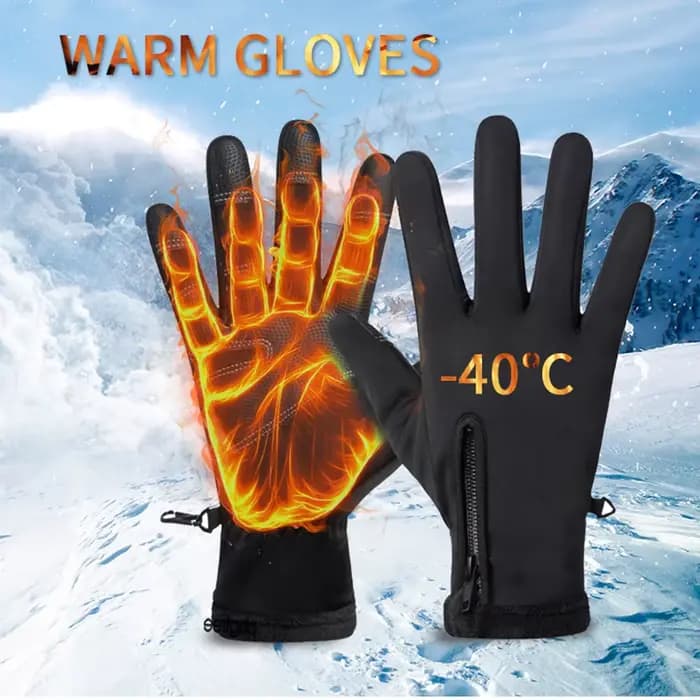 Gants de moto hiver thermique doublé polaire