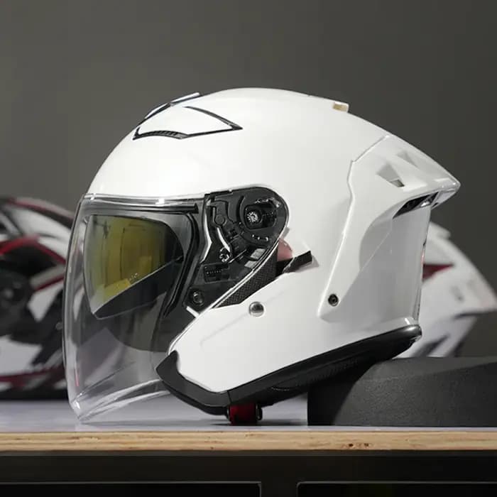 RSV 839 casque de moto demi-casques pour hommes et femmes rétro croisière double lentille Scooter 3/4 casques équitation casco de motocicleta