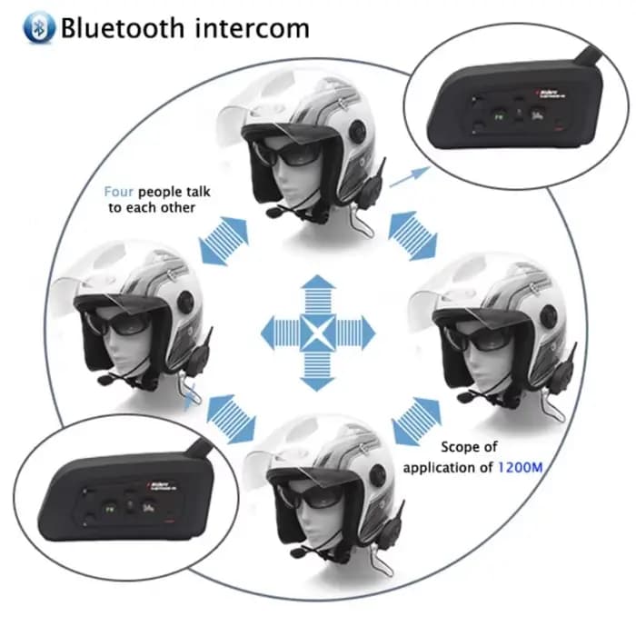 V4 PRO casque de moto Bluetooth Interphone