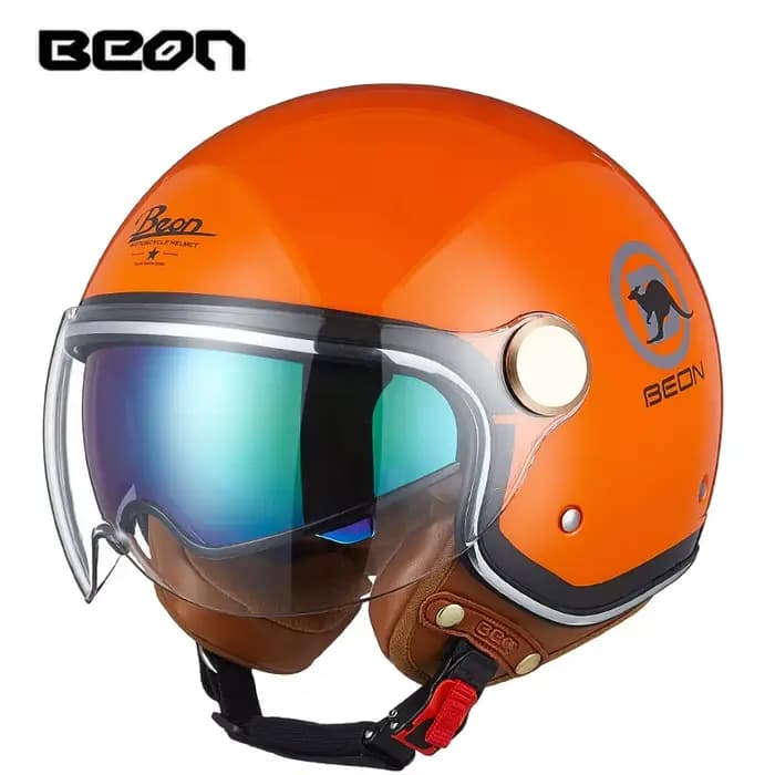 BEON B120 3/4 casque de moto double bouclier