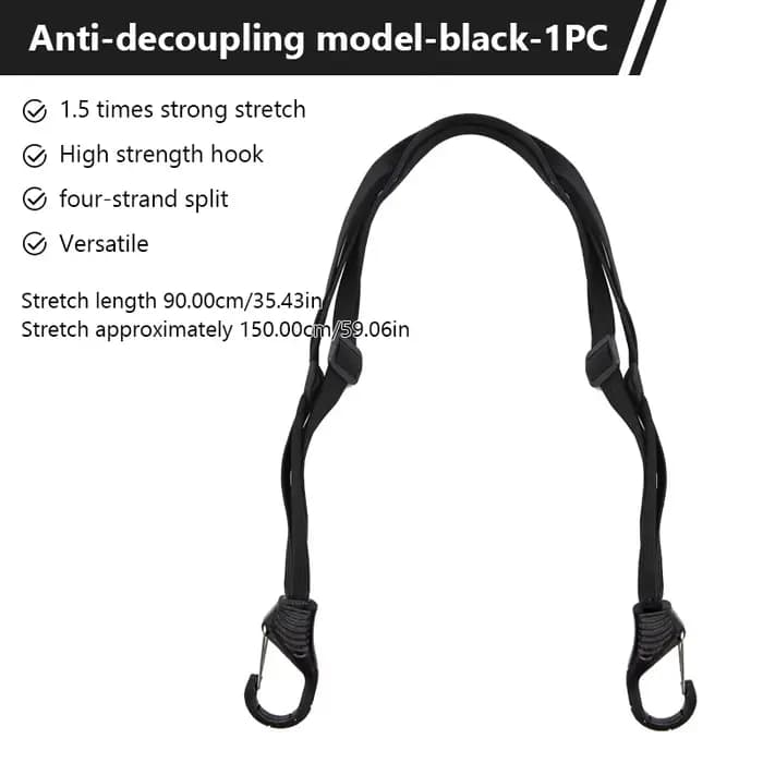BLALION Sangle de bagage pour moto Valise élastique universelle avec crochet de sécurité - Casque polyvalent Équipement en maille Transport Durable Élégant