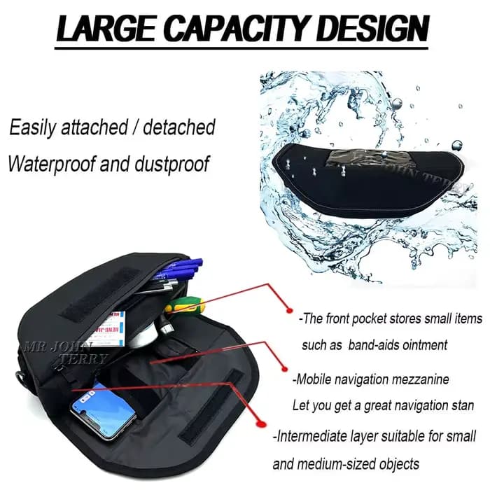 Sac de rangement pour guidon de moto