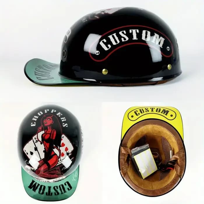 Casque de Moto hommes rétro casques