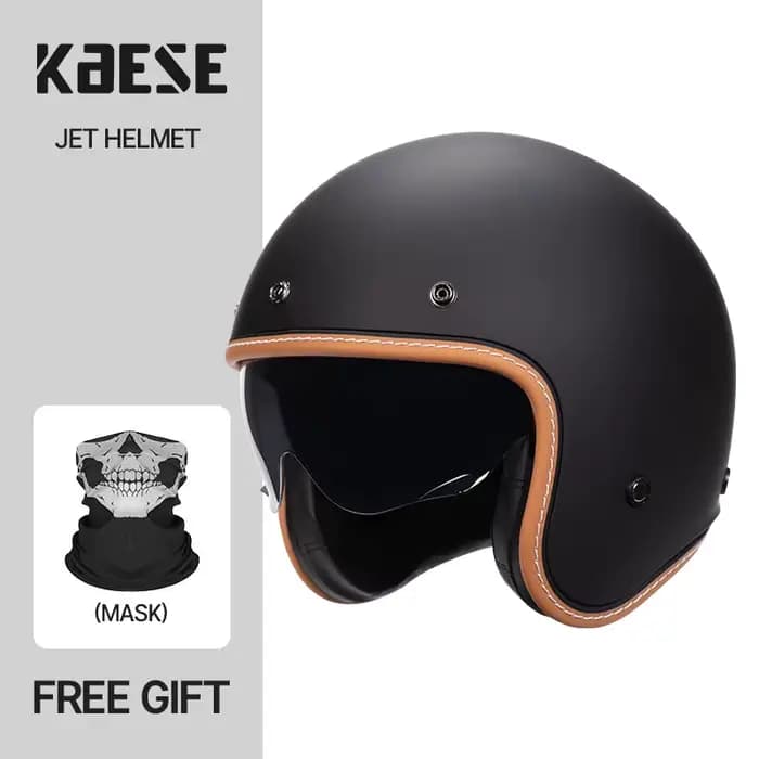 AgreESE-Casque de moto vintage pour homme et femme, demi-casque, croisière, quatre saisons, trois qu