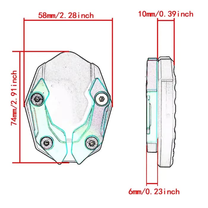 Support de Béquille Latérale de Moto pour HONDA ADV350 ADV 350 350ADV 2021 2022 2023 2024