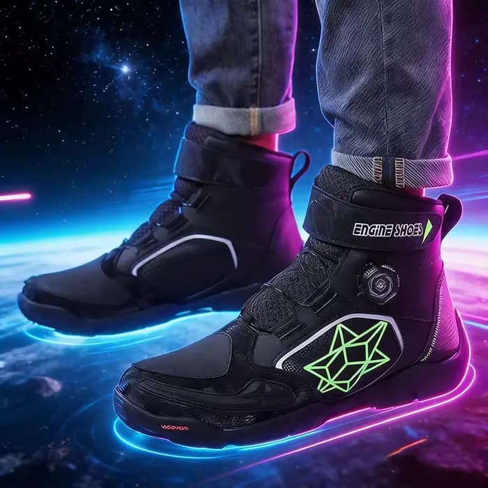 Nouvelles bottes de moto en cuir pour hommes, respirantes, antidérapantes, résistantes à l'usure, bottes de motard, chaussures de course de moto, longueur cheville