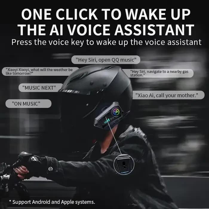 Casque de moto Y10 avec commande vocale stéréo Bluetooth 5.3