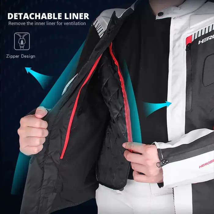 Veste de moto imperméable pour homme