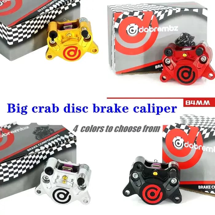Étrier de disque de frein universel en aluminium CNC, 84mm x 2 pistons, pour Honda, Suzuki, Yamaha,