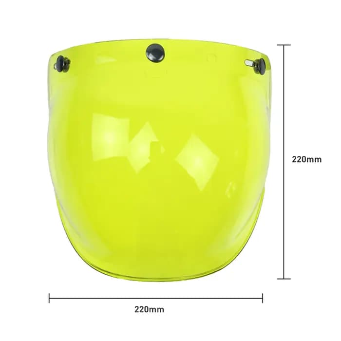 Visière de pare-vent à bulles à 3 boutons pour casque de moto Biltwell Gringo et Bonhike