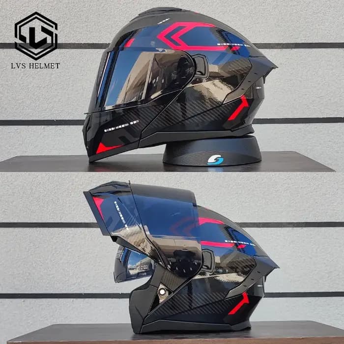 LVS dernier casque de moto double lentille