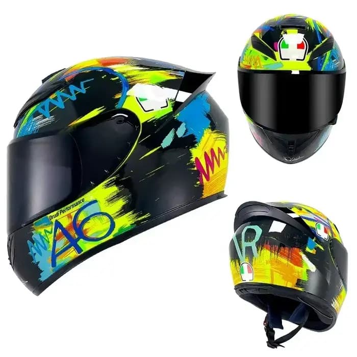 Casque de moto intégral unisexe