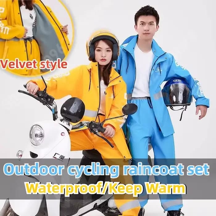 Imperméable d'équitation de moto imbibé de style en peluche