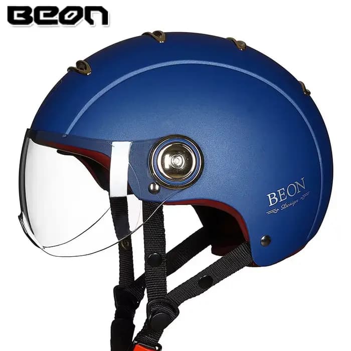 Casque de moto demi-face vintage BEON pour hommes et femmes