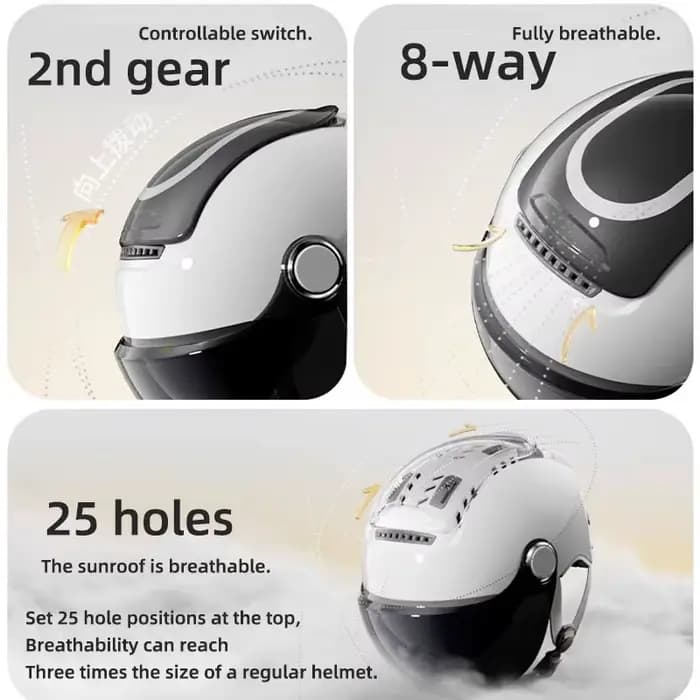 BIBEE casque de moto électrique été respirant vélo