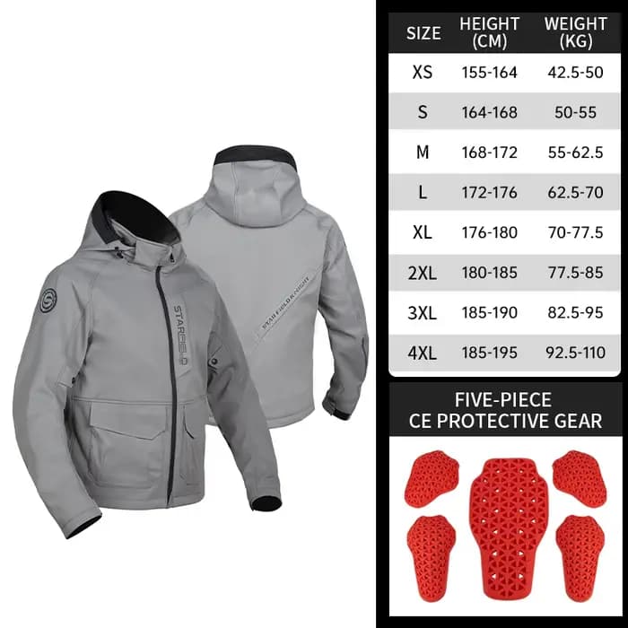 Star Field Knight – veste de moto Orange