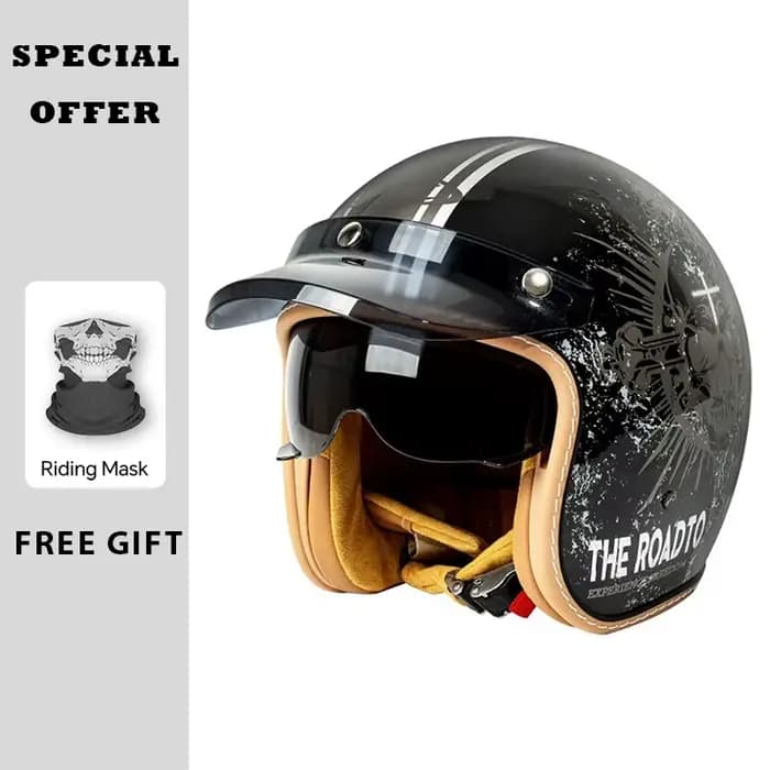 Casque Jet adulte DOT approuvé casques De Moto à visage ouvert Capacete