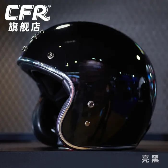 Casque de moto rétro certifié DOT ECE CFR pour hommes et femmes