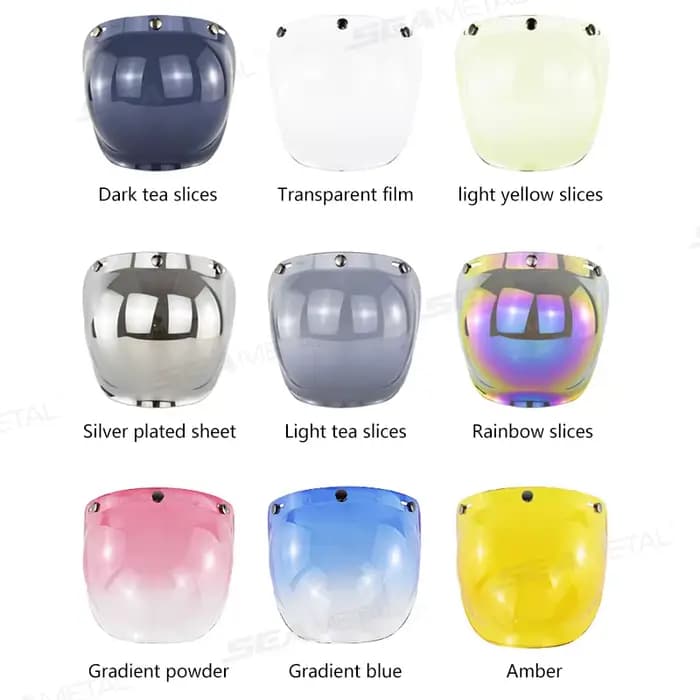 BLALION Casque de moto Visière de protection à bulles Anti-buée