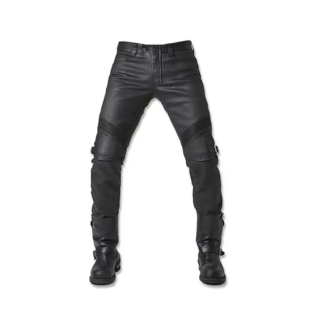 Pantalon de moto avec revêtement ciré à l'huile coupe-vent