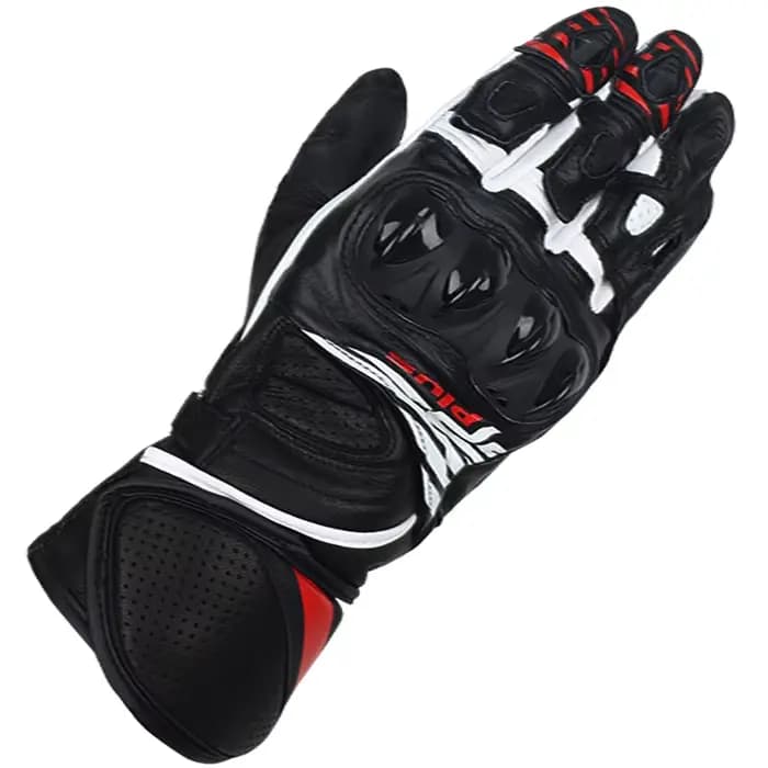 Gants longs de moto 5 couleurs Two-X Motorcycle Race GP Plus R V2 en cuir pour course de vitesse