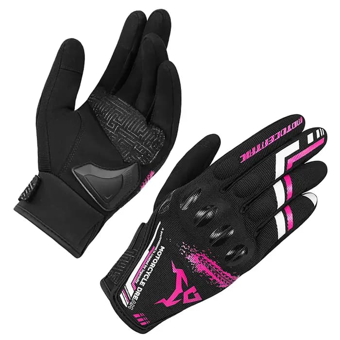Gants de moto d'été respirants au toucher pour femmes
