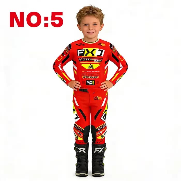 Ensemble motocross enfant : maillot et pantalon de moto